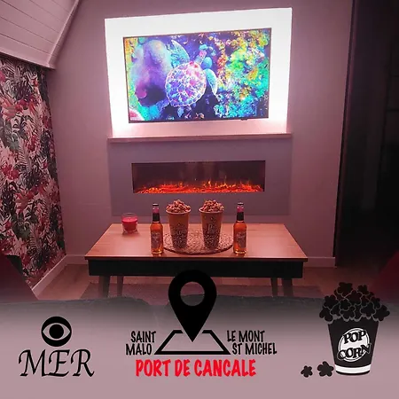 L'etoile By Mrodbnb - Neuf - Vue - 25m & Resto - Cine - Cheminee - Popcorn Κανκάλ